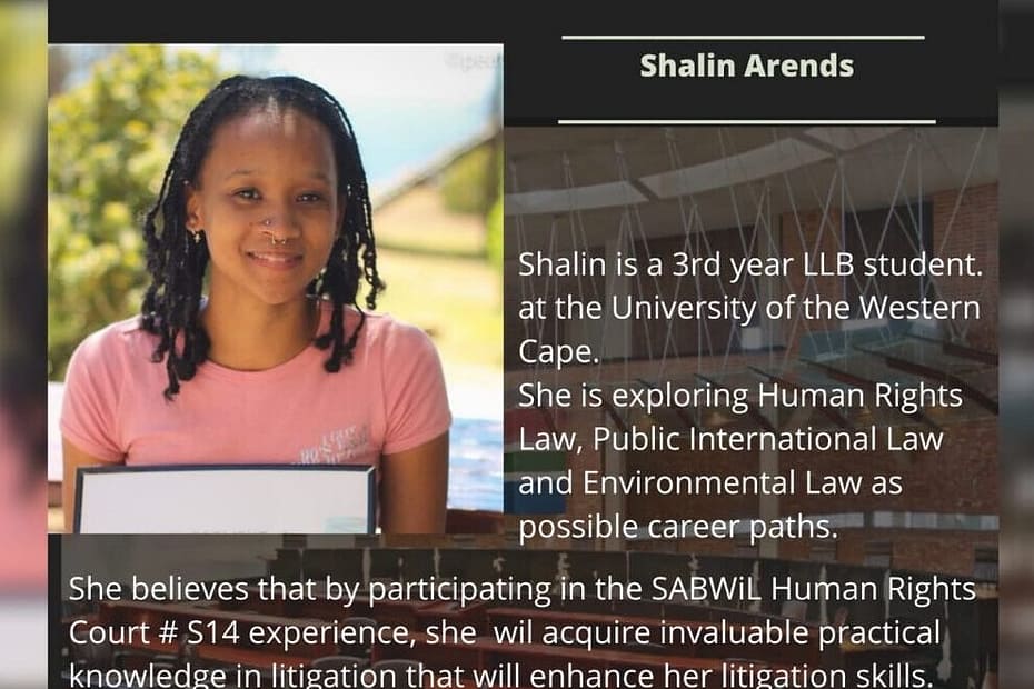 SABWiL Alumna Shalin Arends